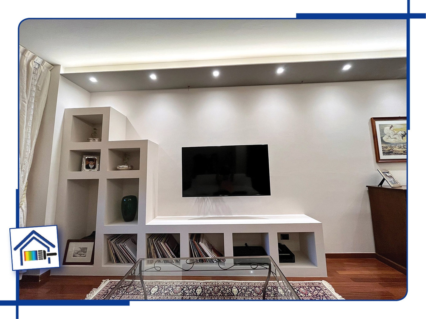 Le pareti soggiorno in cartongesso sono un’ottima soluzione per coniugare al meglio stile e funzionalità. 